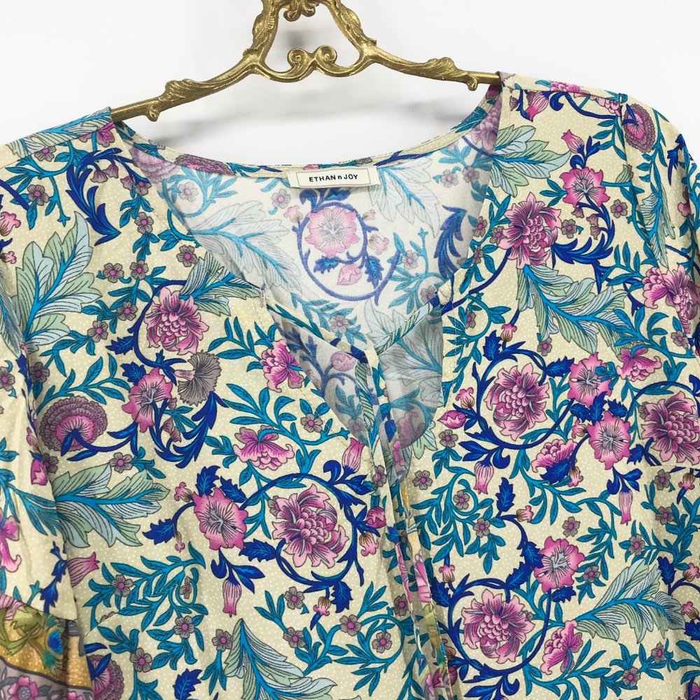 LAST ONE🌺Summer Floral Boho Mini Dress - Picture 8 of 14